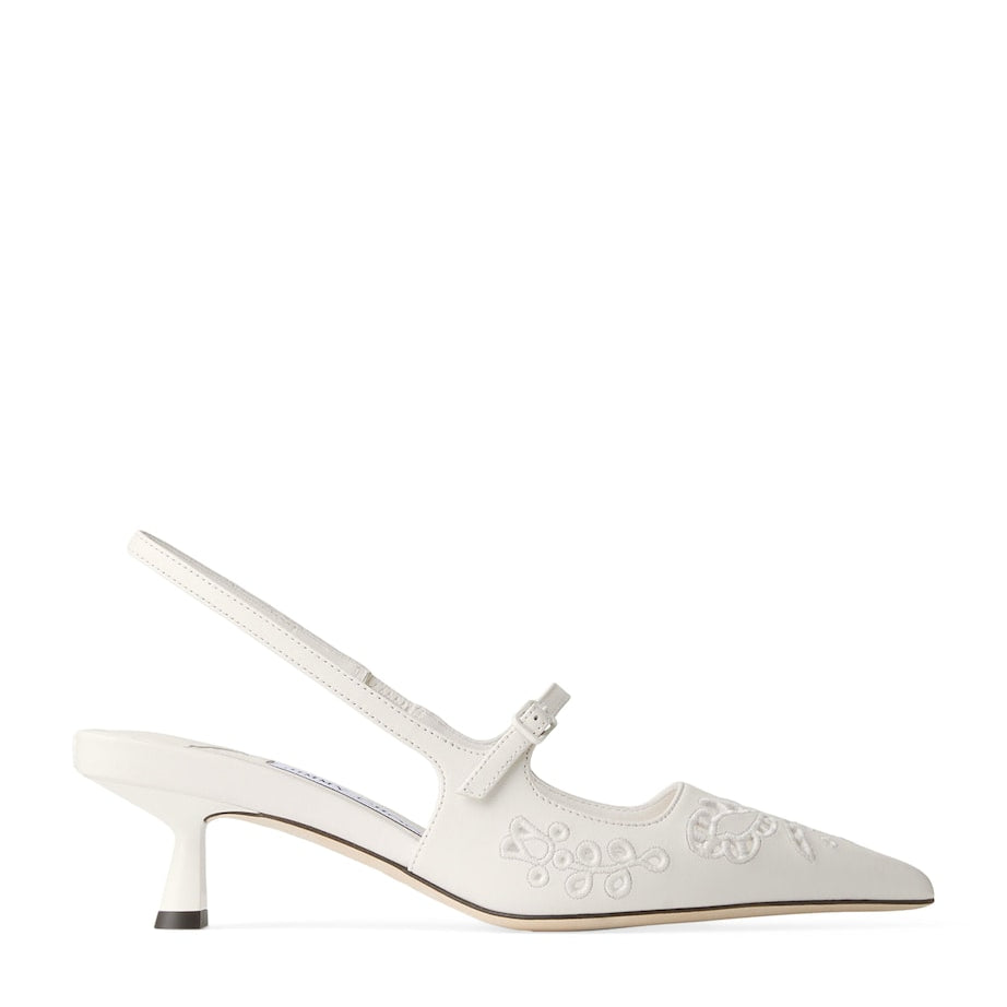 Didi 45 Leather Slingback Pumps LATTE