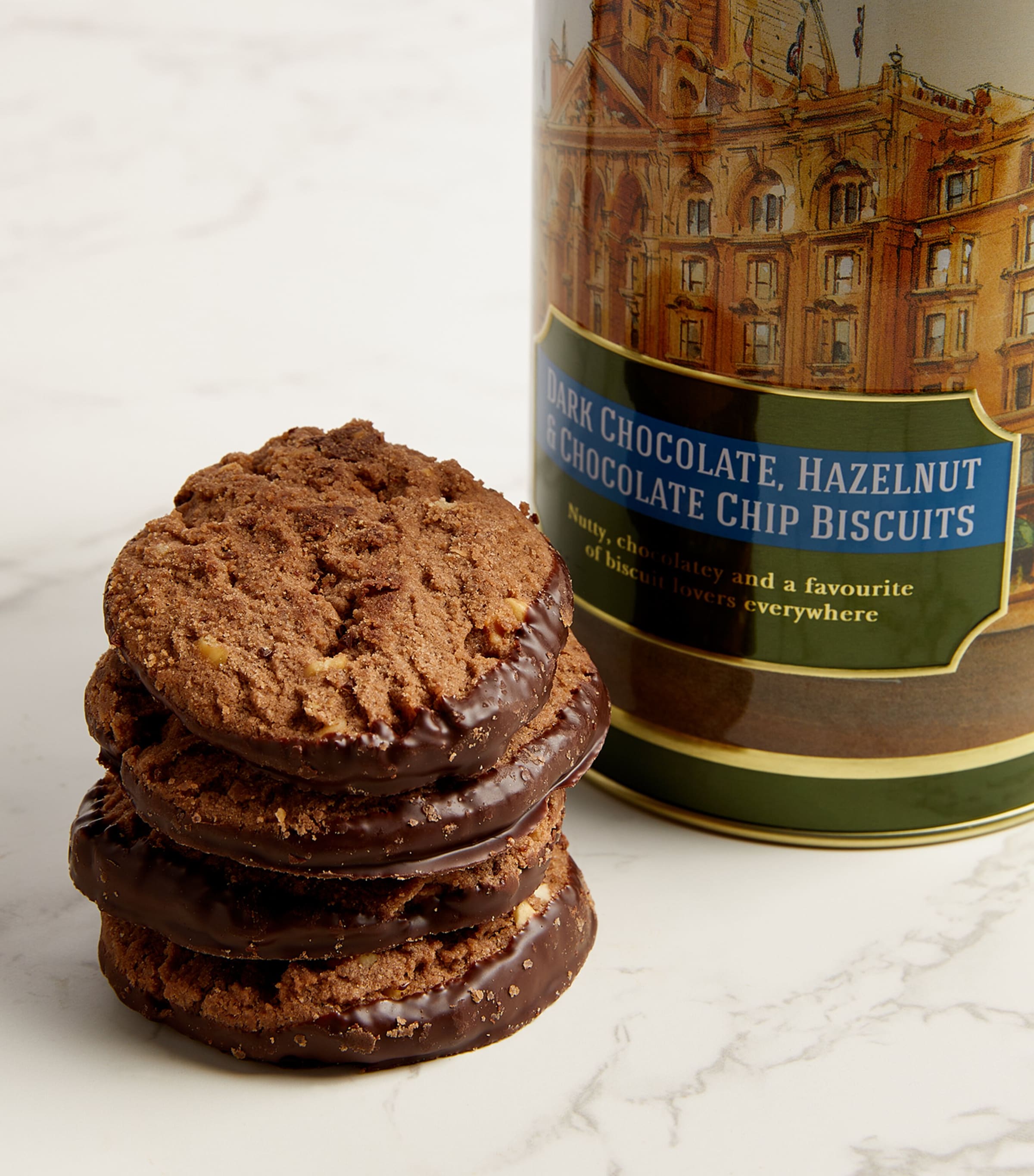 Dark Chocolate, Hazelnut & Chocolate Chip Biscuits (200g)