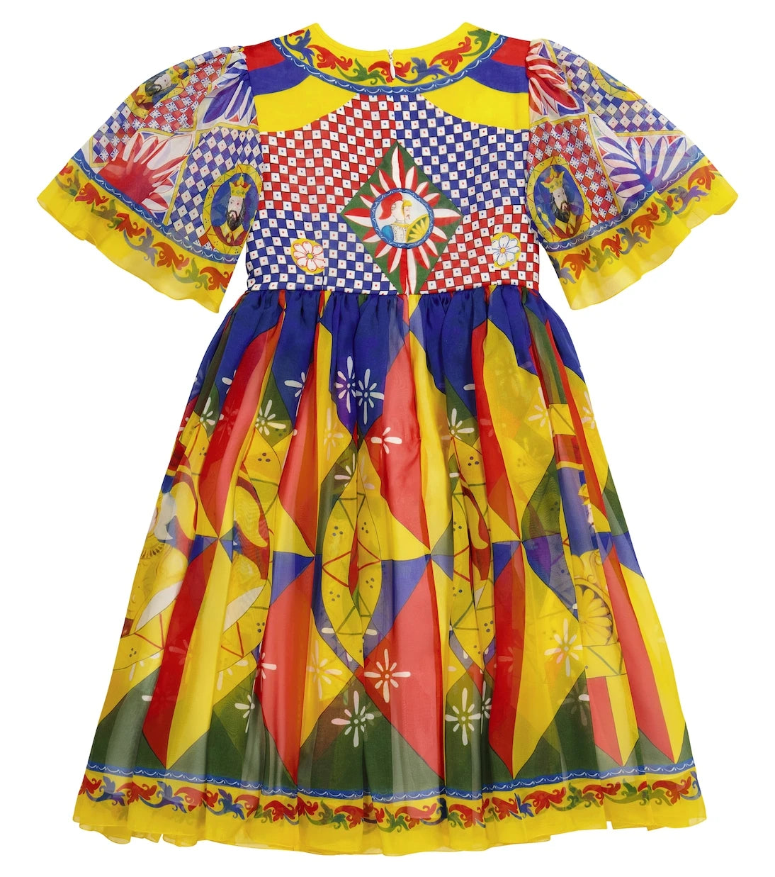 Dolce&Gabbana Kids - Printed silk dress