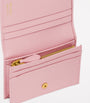 Pink Small Saffiano Leather Wallet