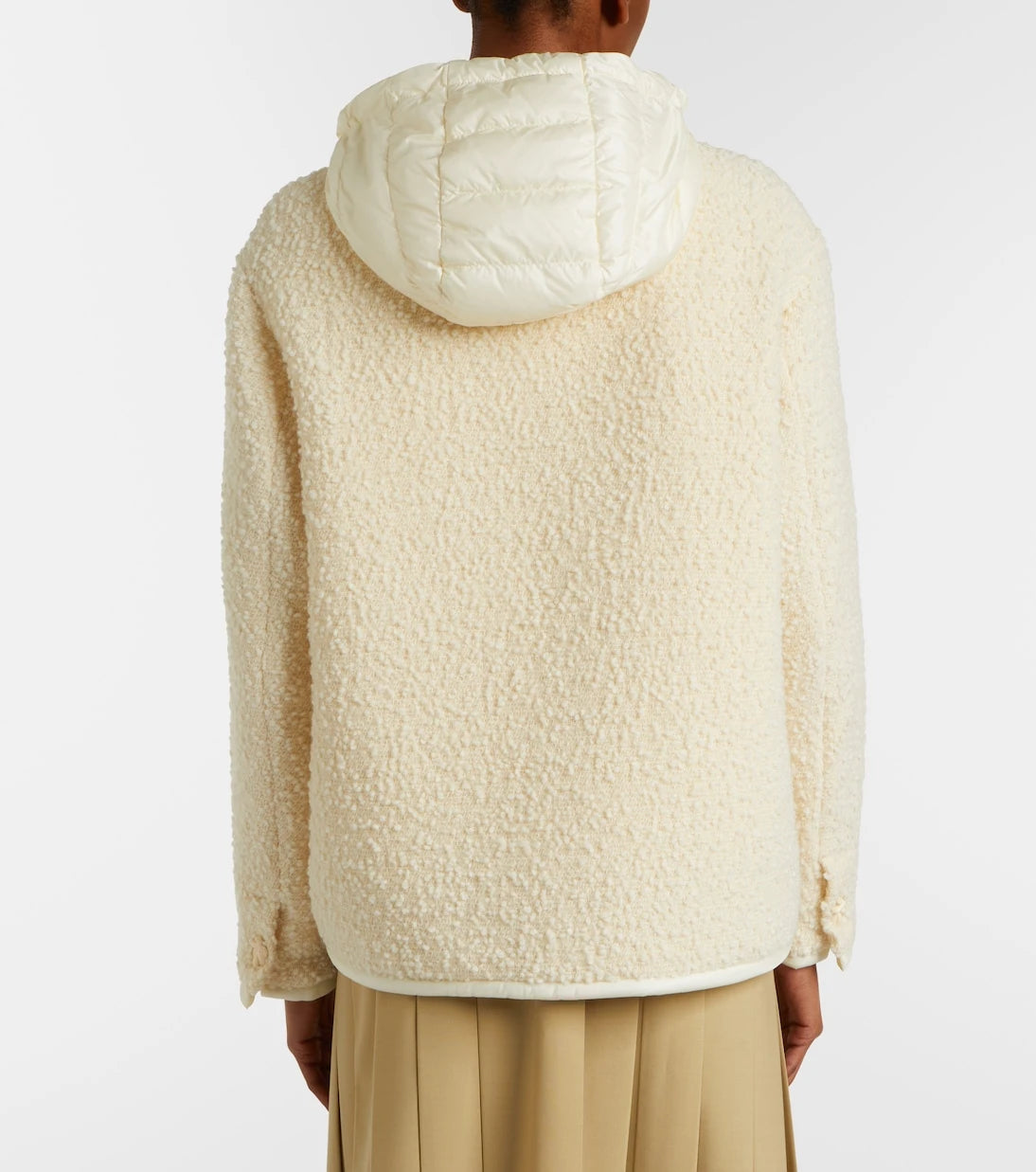 Moncler - Hylesine wool and cotton-blend down jacket