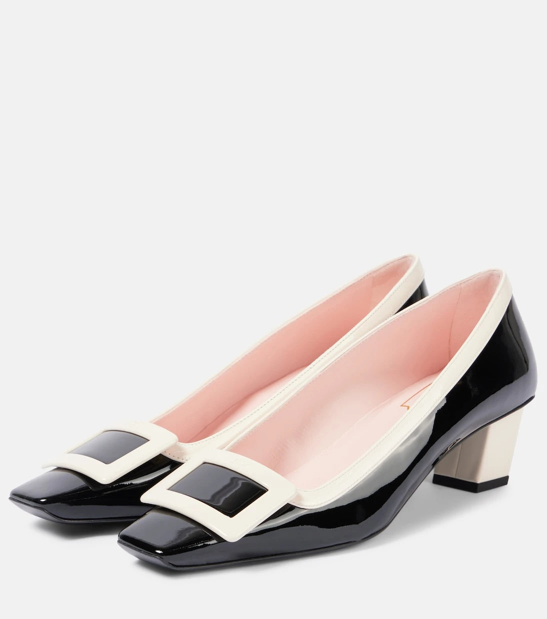 Roger Vivier - حذاء بيل فيفييه 45 بكعب من الجلد اللامع