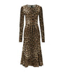 Dolce & Gabbana Multi Leopard Print Midi Dress