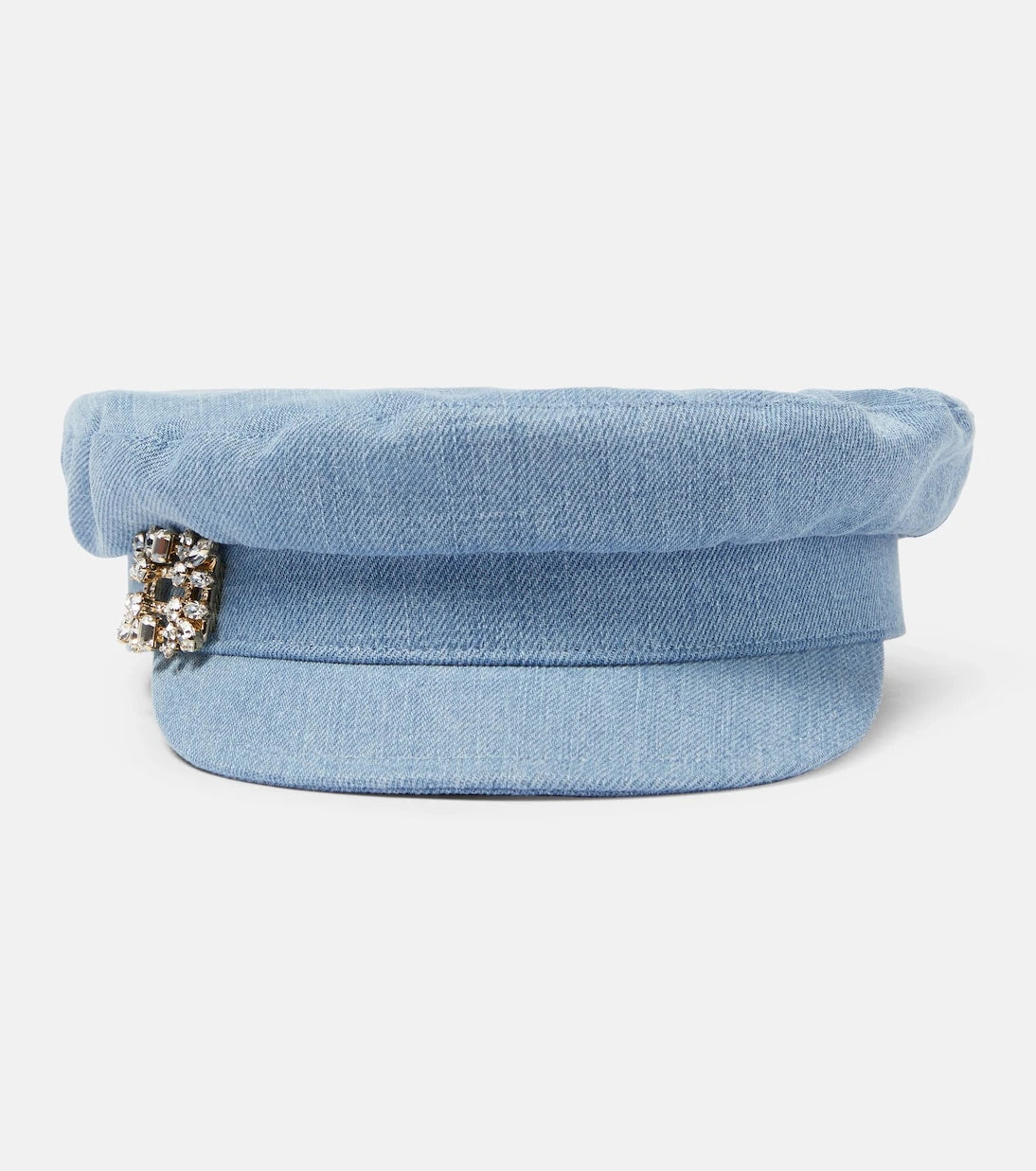 Roger Vivier - Broche Vivier denim flat cap