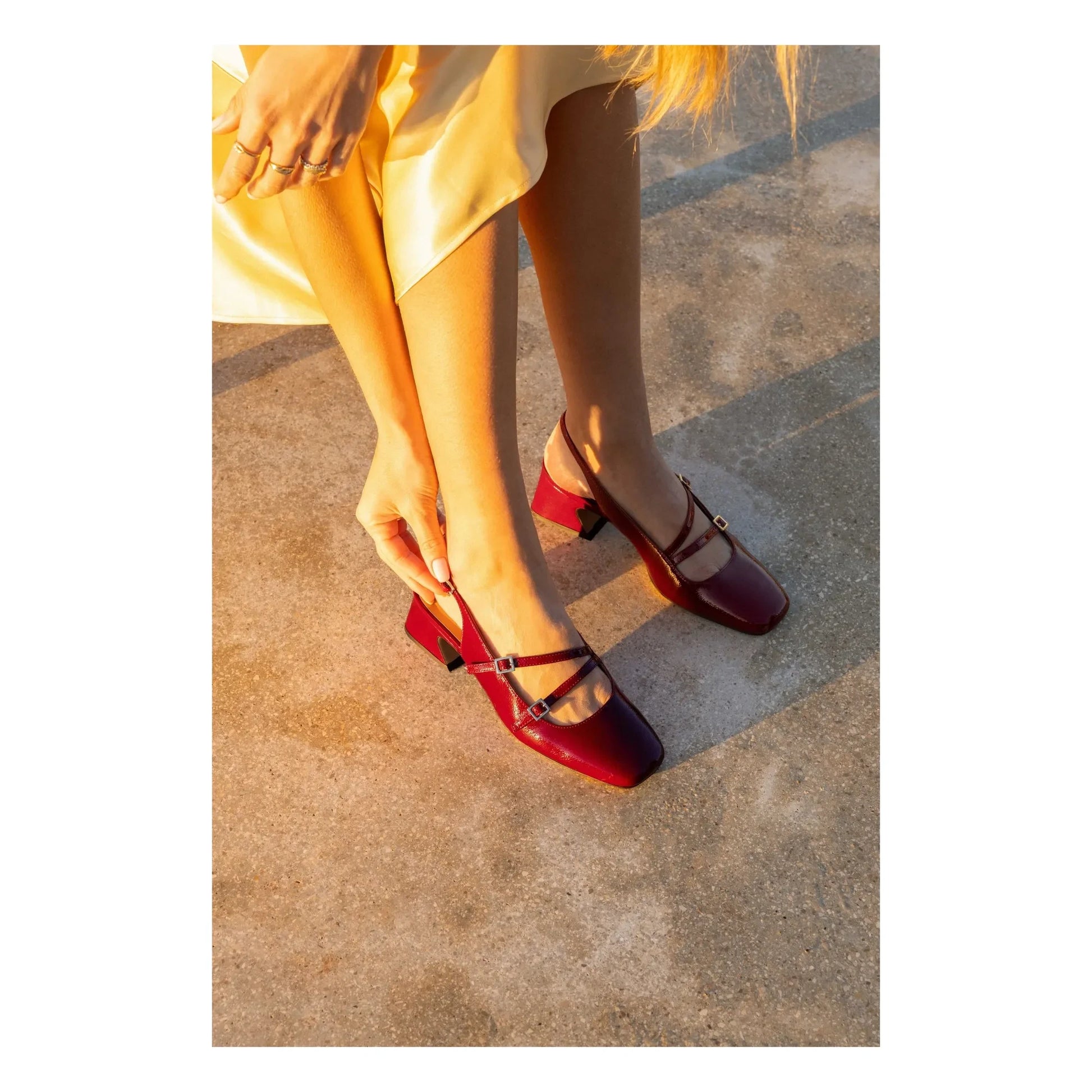 Bobbies - Becca Patent Leather Babies | Cherry red
