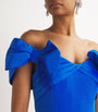 Rebecca Vallance Blue Off-The-Shoulder Antonella Gown