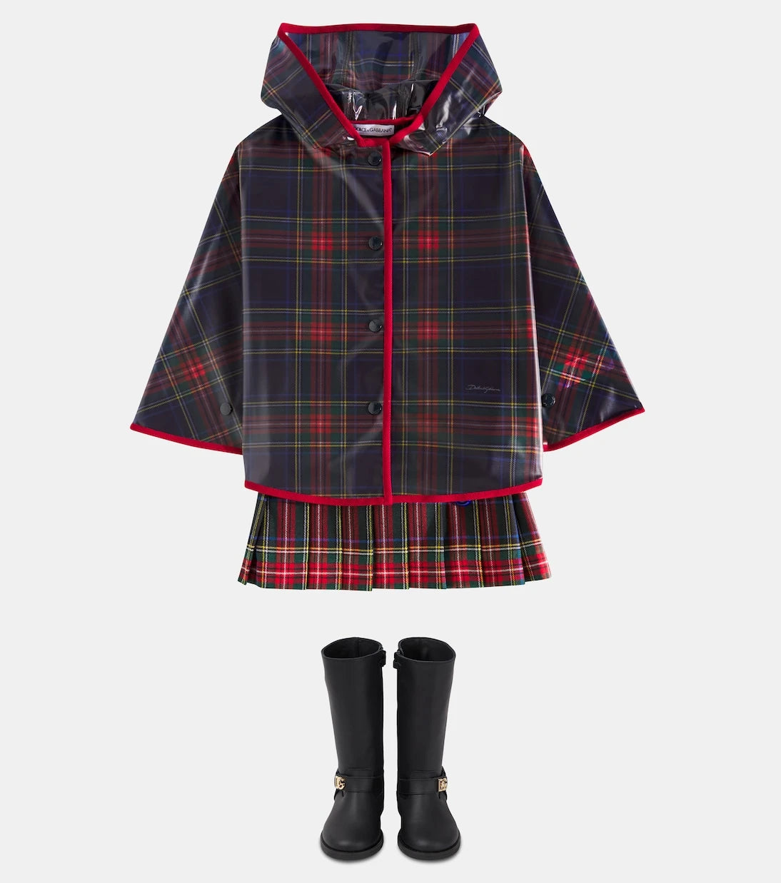Dolce&Gabbana Kids - Checked raincoat
