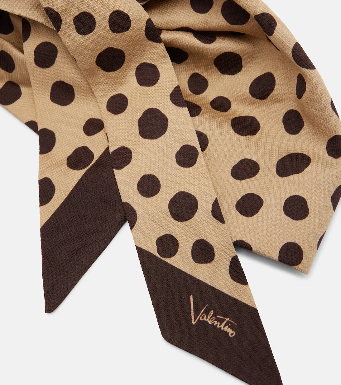 Valentino - Polka-dot cotton and silk head wrap