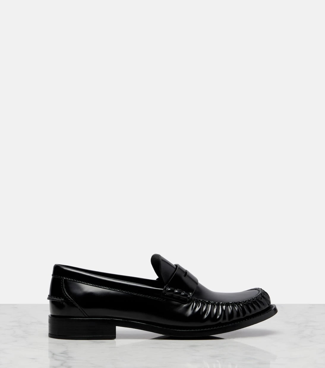 Prada - Leather penny loafers