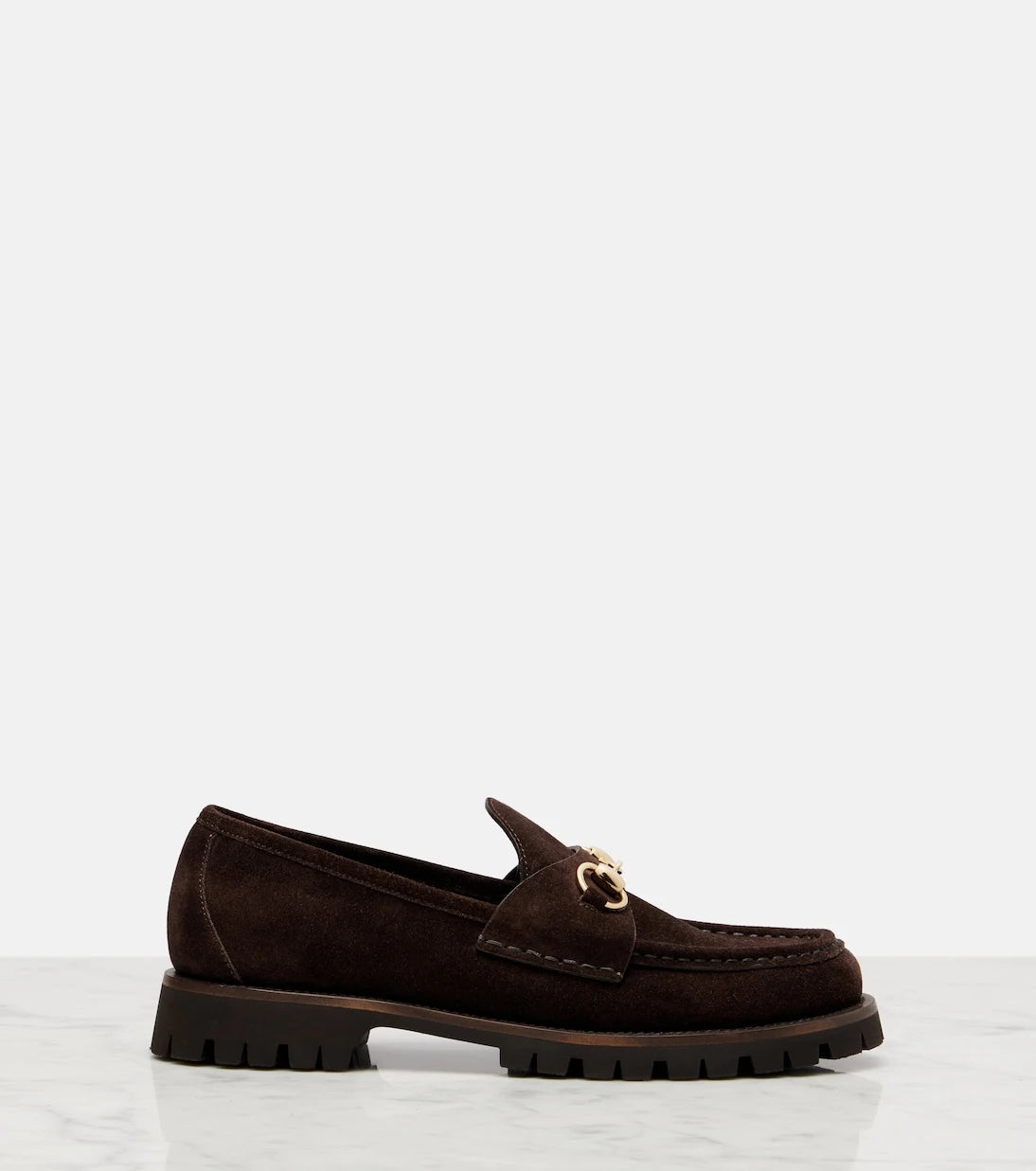 Gucci - Sylke Horsebit suede loafers