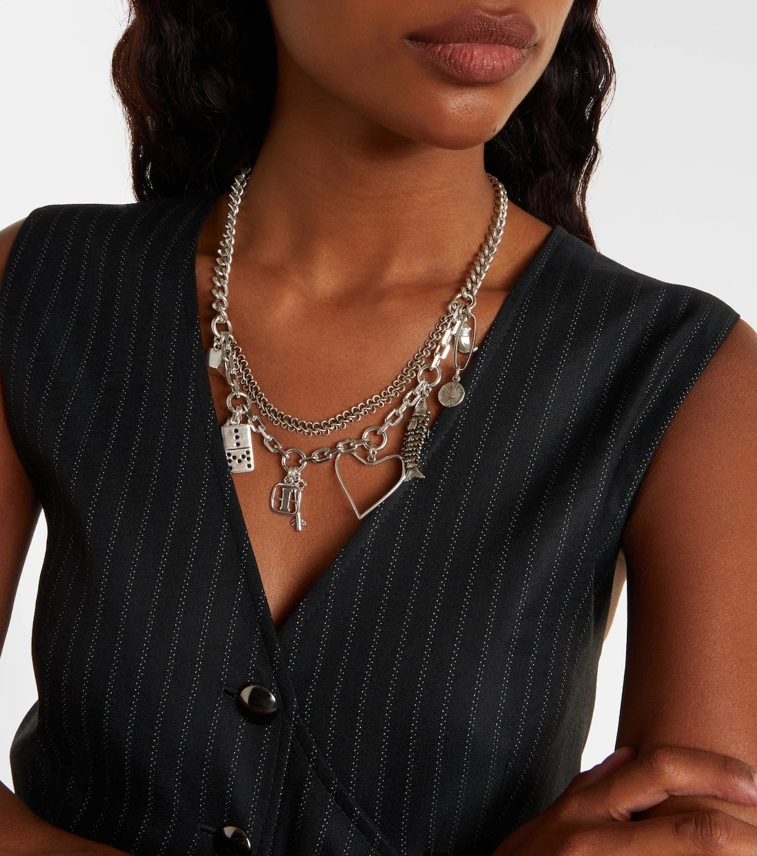 Isabel Marant - Embellished chain necklace
