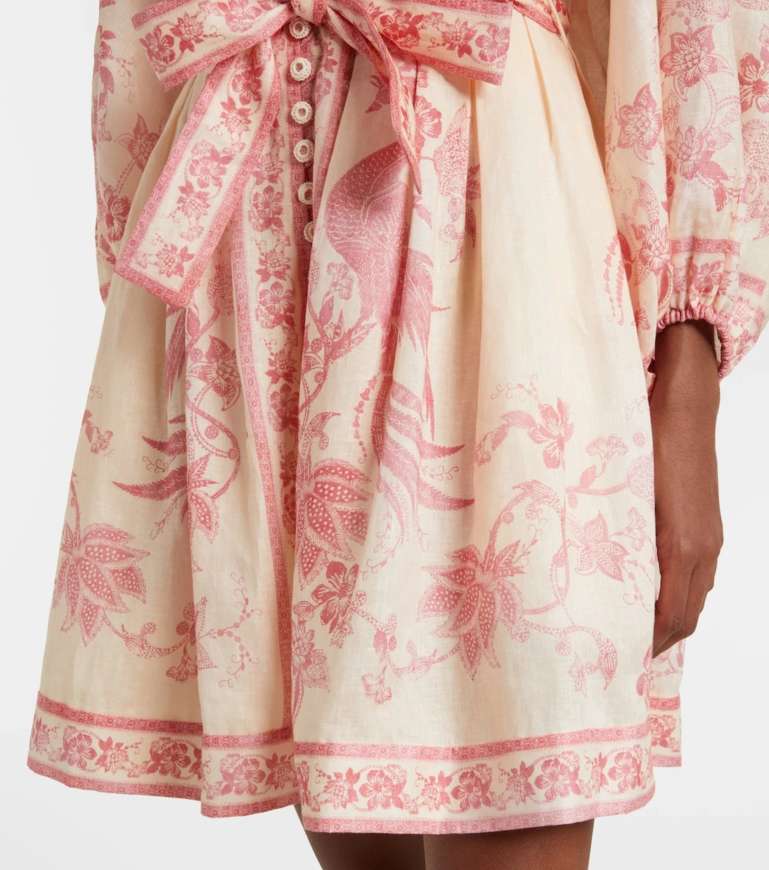 Zimmermann - Lucky floral linen minidress