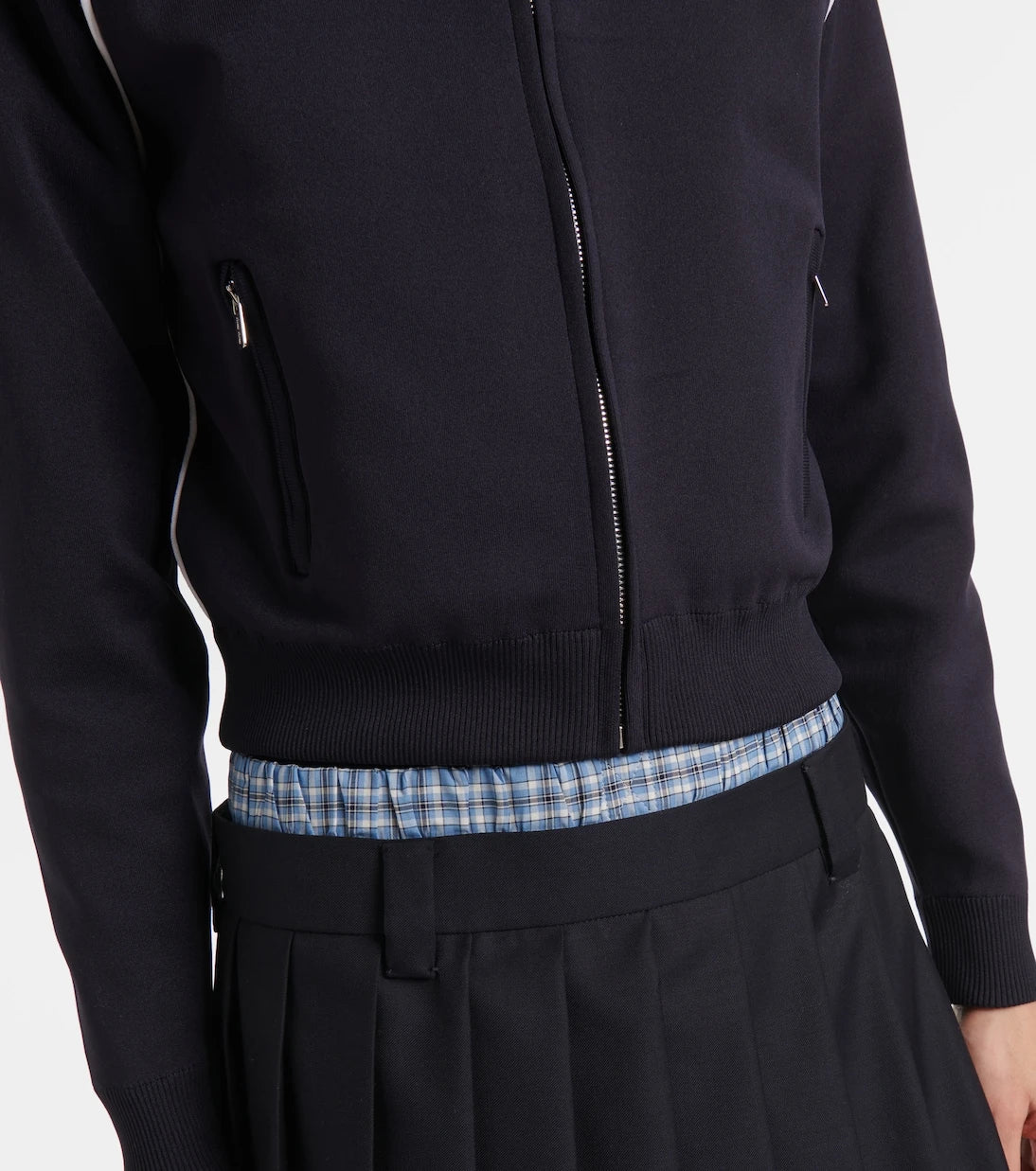 Miu Miu - Logo zip-up sweatshirt