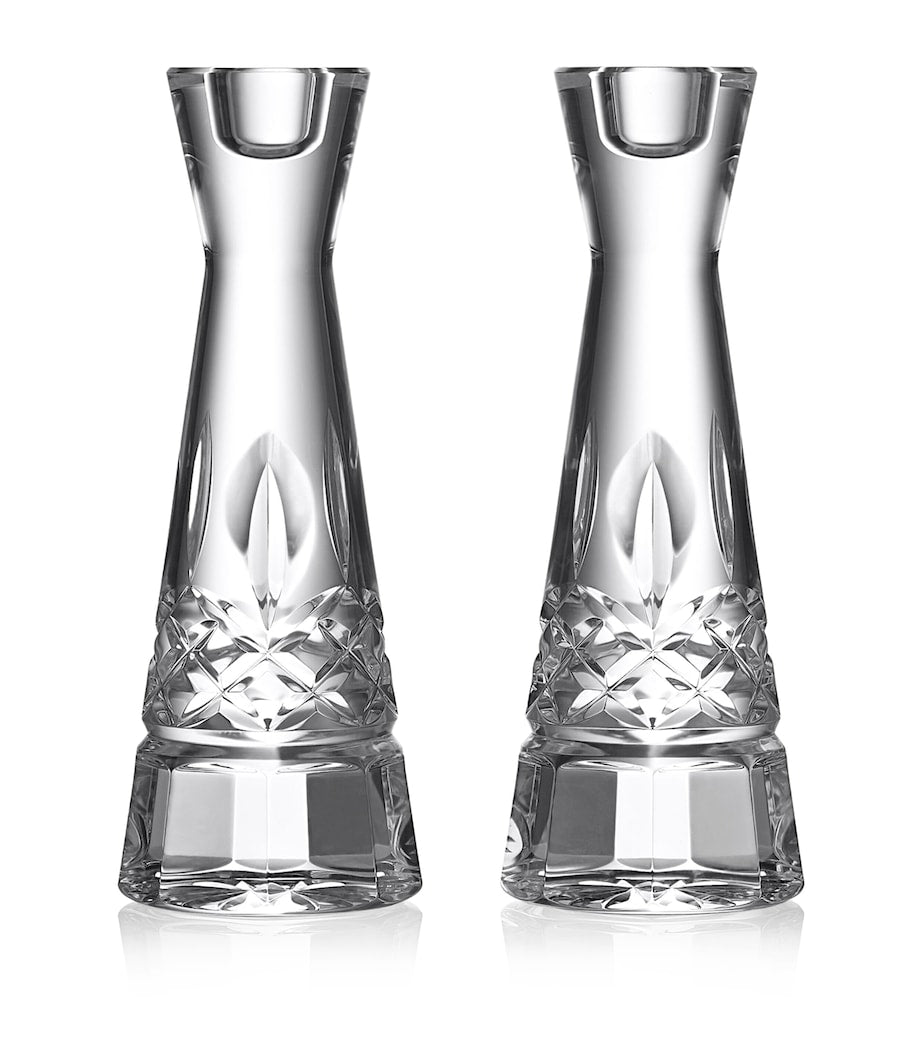 Set of 2 Lismore Essence Candlesticks (20cm)