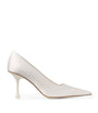 Ivory Ixia 80 Satin Pumps