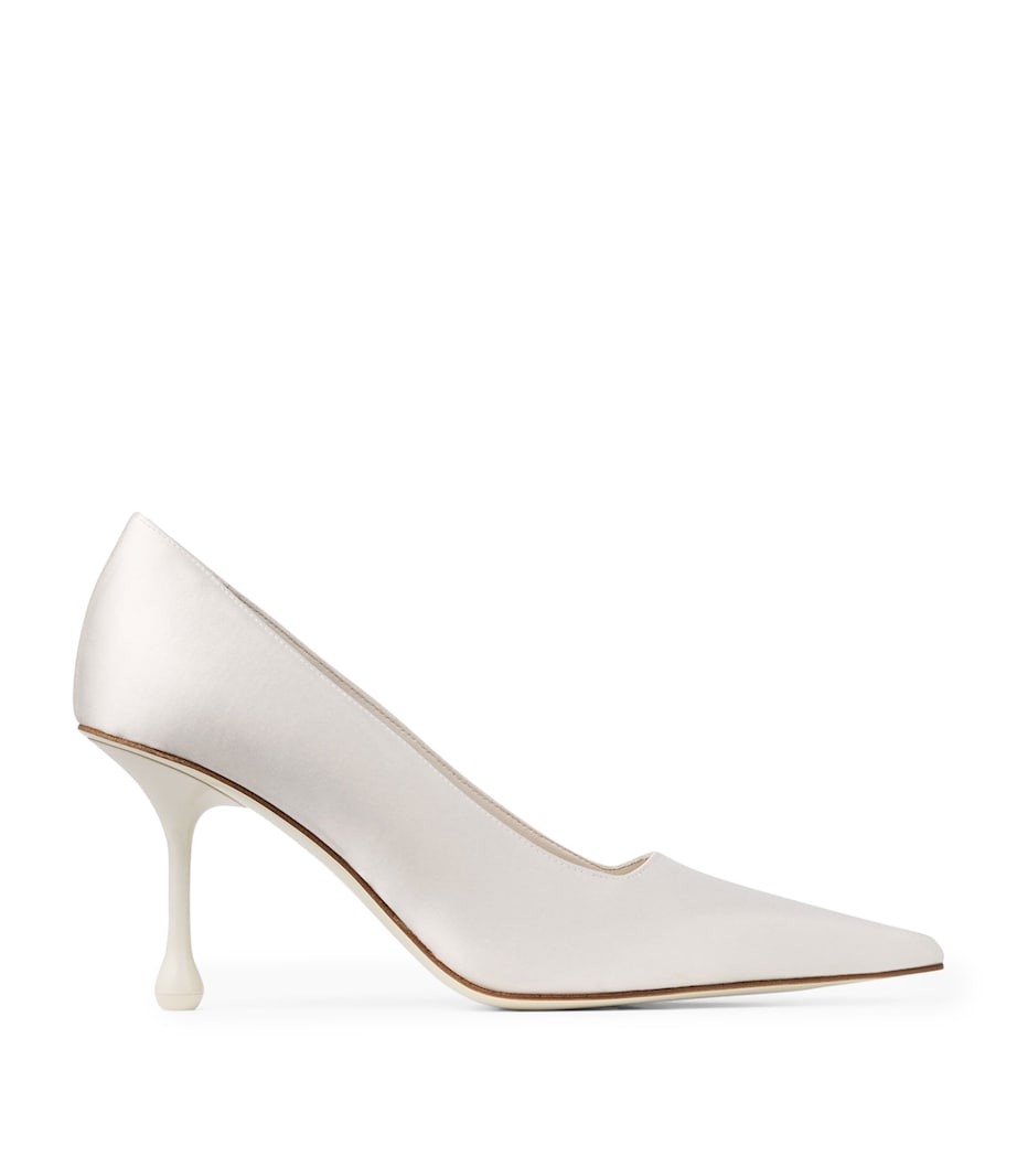 Ivory Ixia 80 Satin Pumps
