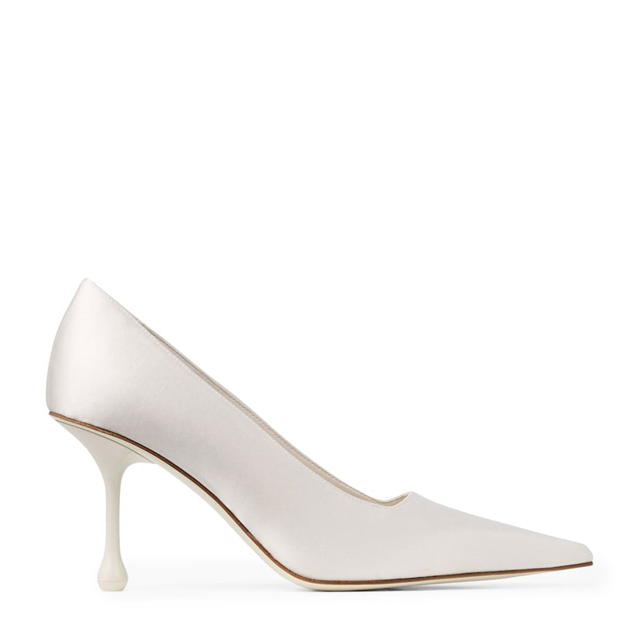 Ivory Ixia 80 Satin Pumps
