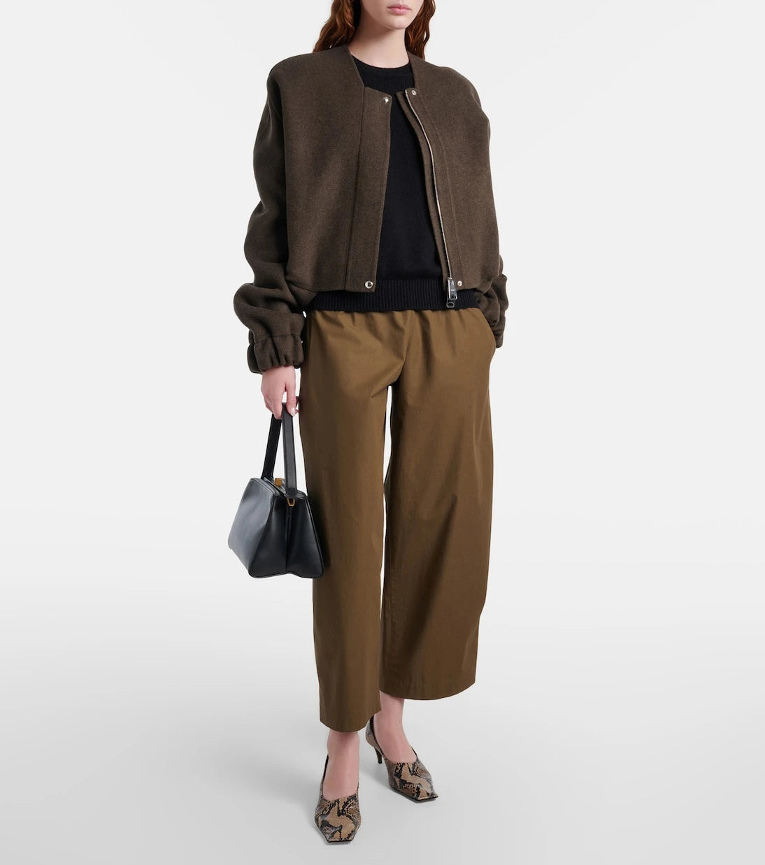 Khaite - Roma cotton poplin wide-leg pants