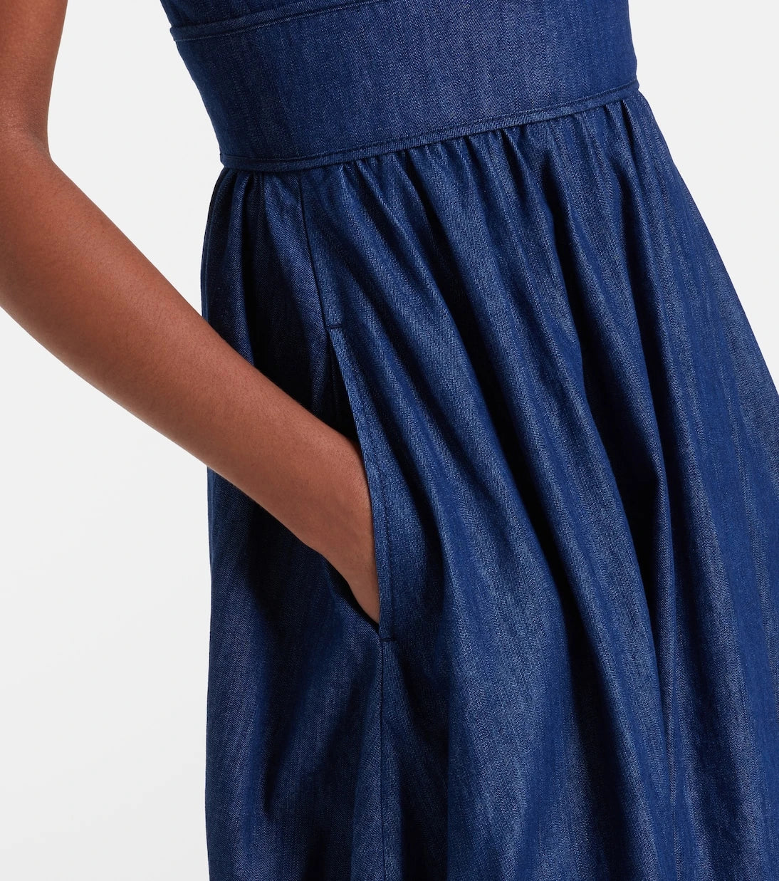 Zimmermann - Mahon broderie anglaise denim midi dress