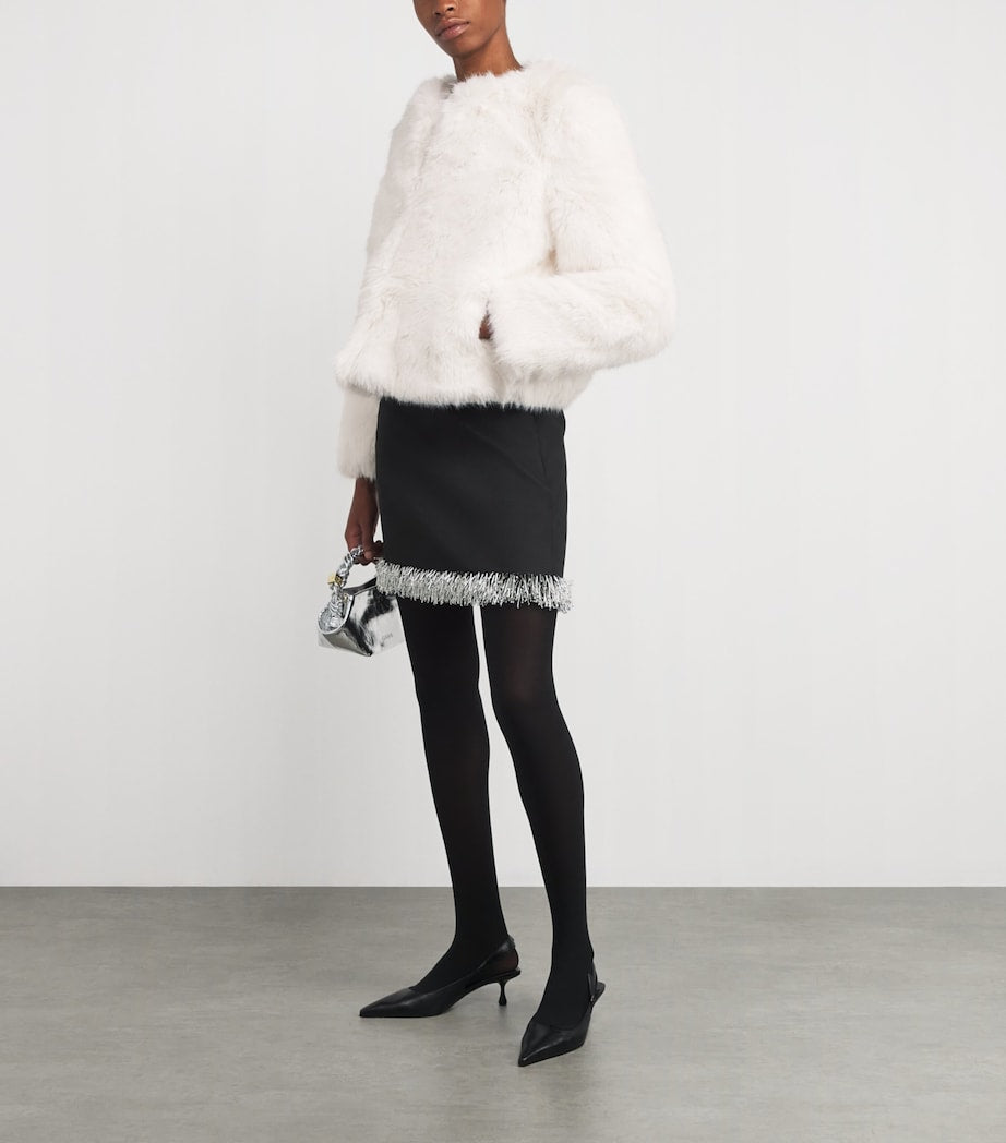 Beige Faux Fur Jacket