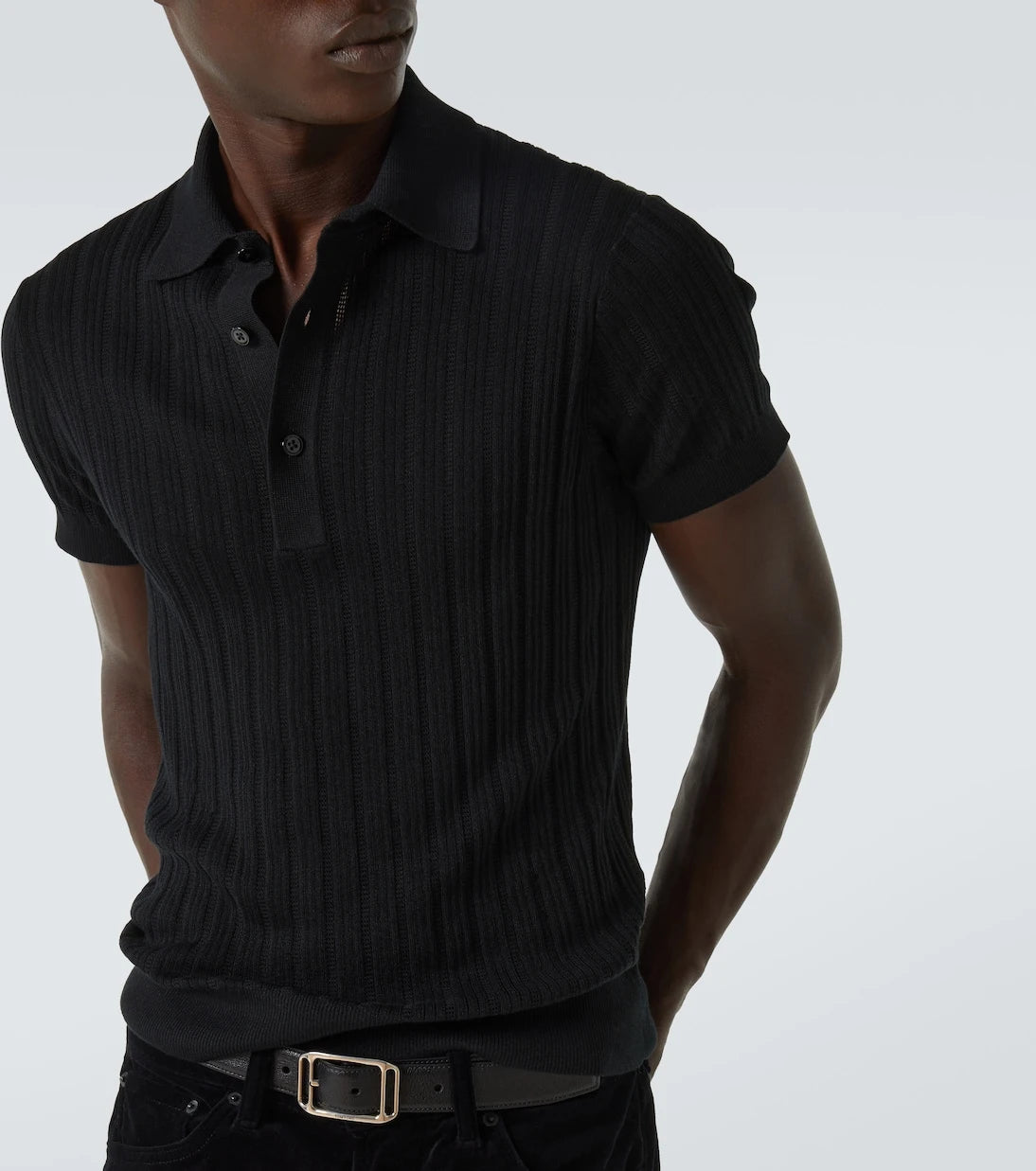 Tom Ford - Cotton and silk polo shirt