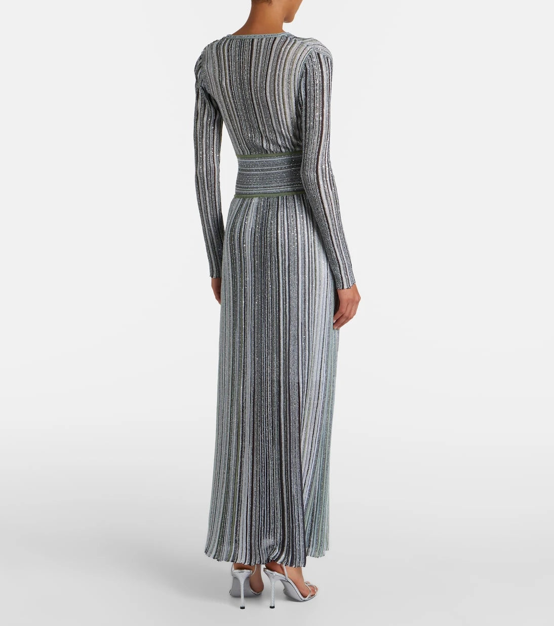 Missoni - Striped lamé maxi dress