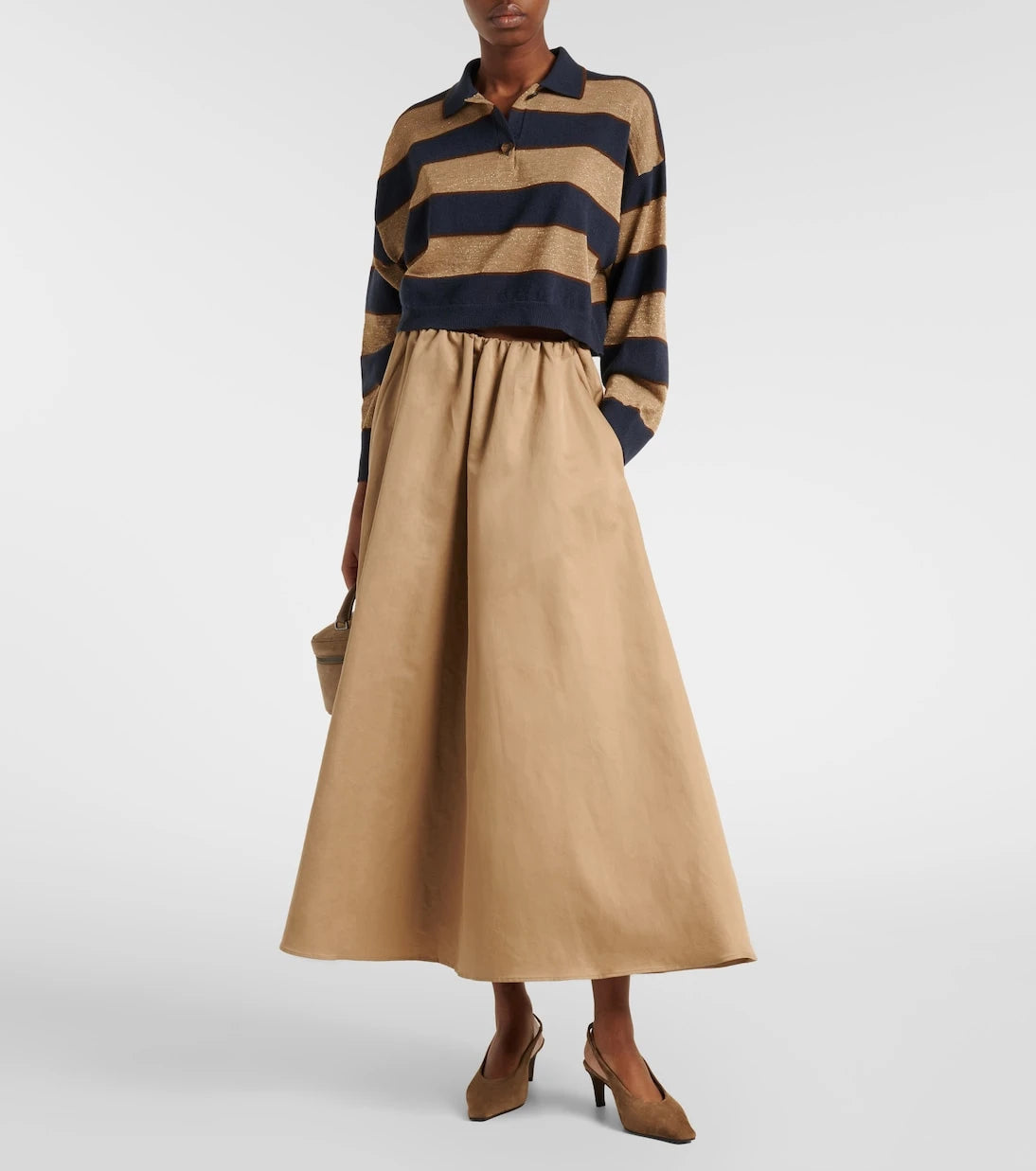 Brunello Cucinelli - Wool, cashmere, and silk polo sweater