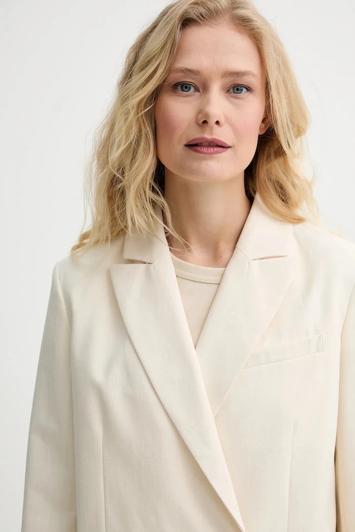 A.P.C. kadın pamuklu kruvaze blazer veste lucy
