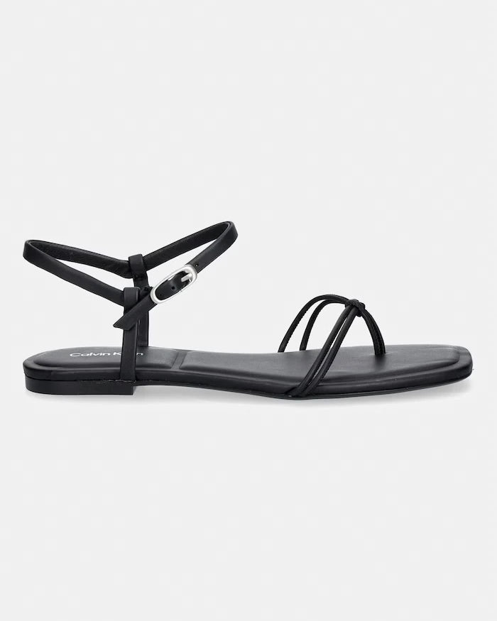 Calvin Klein Kadın Sandalet SQUARE FLAT SANDAL STRAP LTH