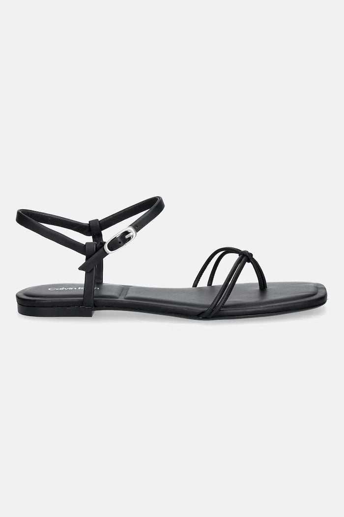 Calvin Klein Kadın Sandalet SQUARE FLAT SANDAL STRAP LTH