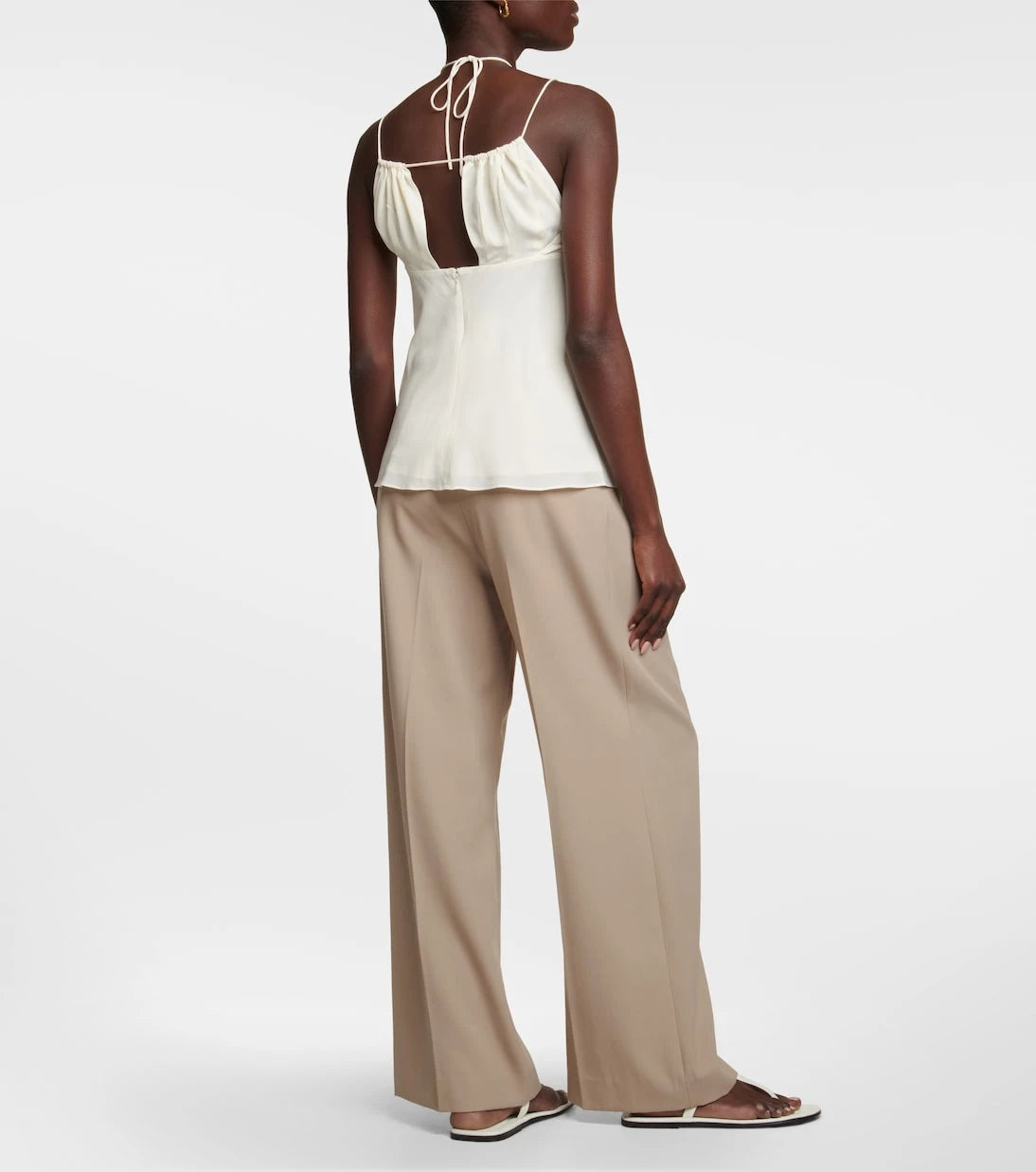 Toteme - Gathered silk top