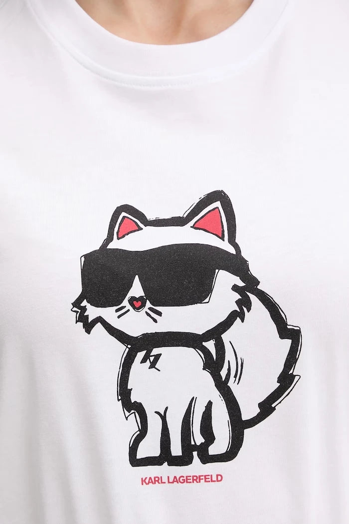 Karl Lagerfeld тениска дамски от памук IKON SKETCH