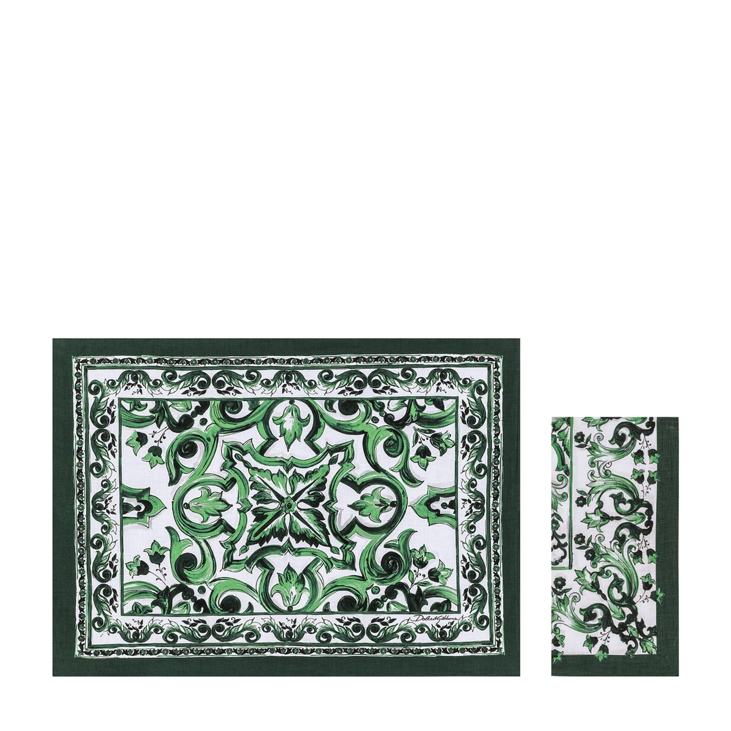 Dolce & Gabbana Casa Linen Majolica Placemat and Napkin Set