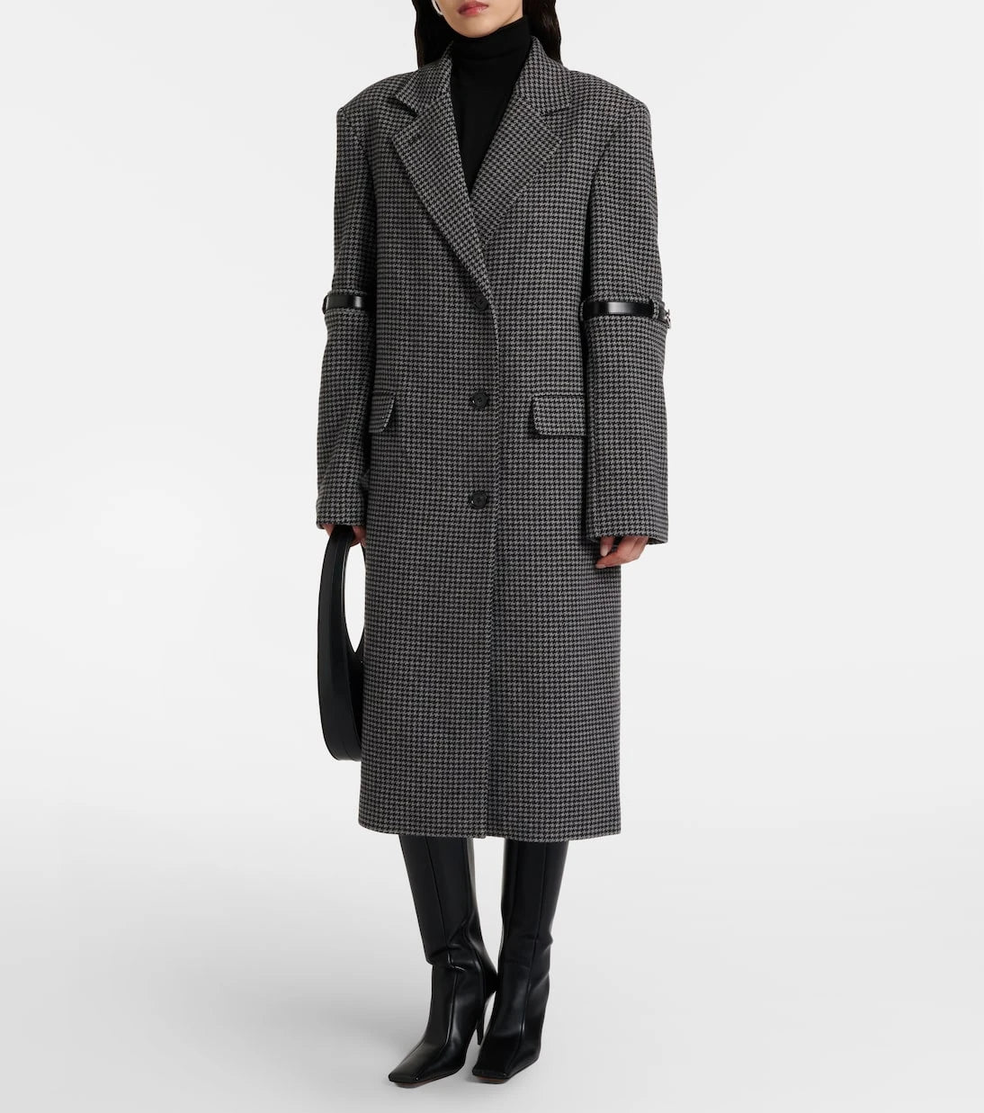 Coperni - Houndstooth wool and cashmere coat