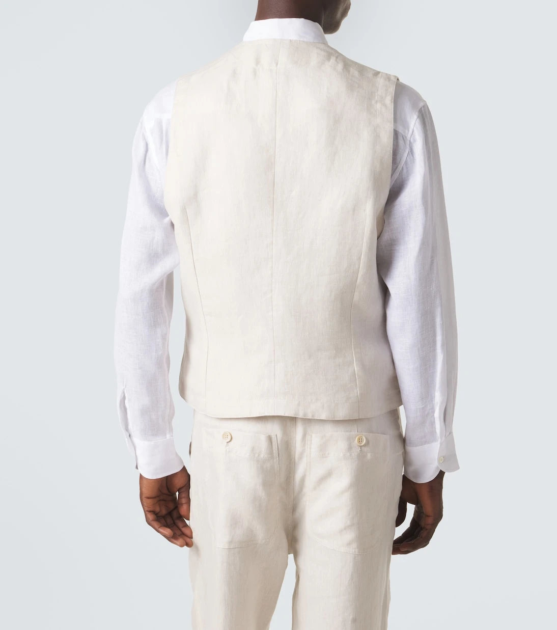 Brunello Cucinelli - Herringbone linen vest