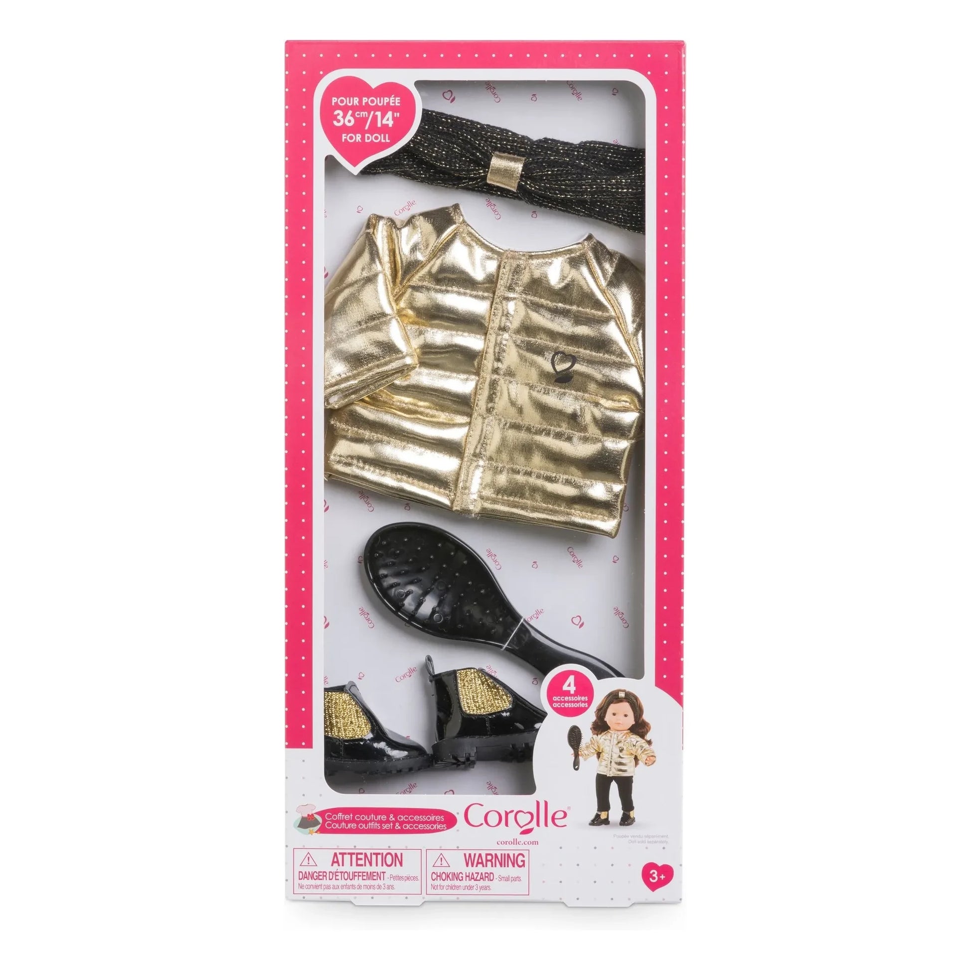 Corolle - Coat and accessories Sewing for doll 36 cm | Gold
