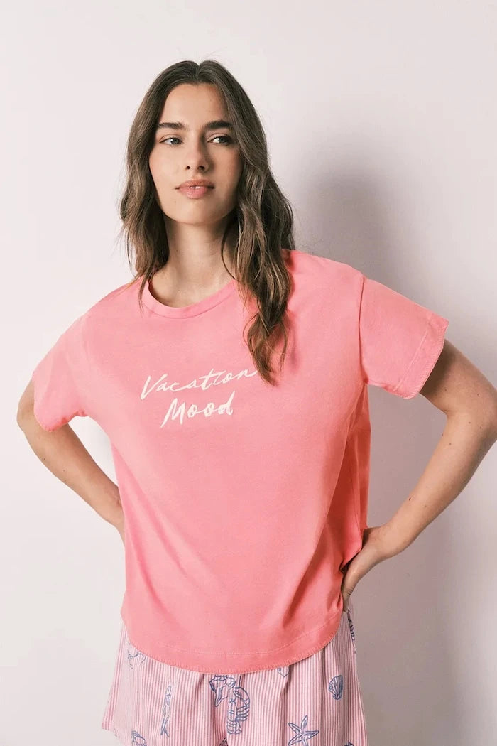 women'secret kadın pamuklu iki parçalı pijama