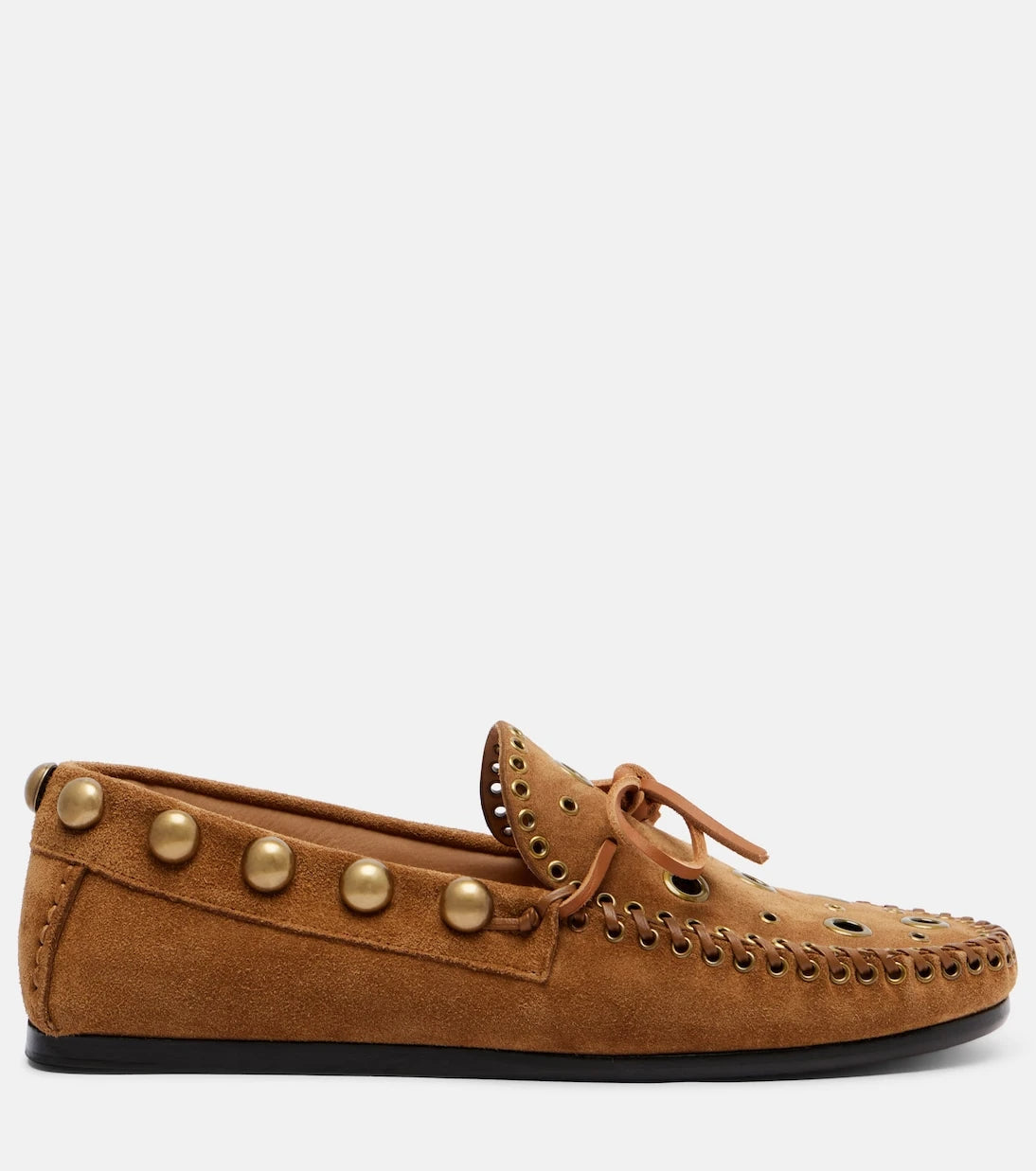 Isabel Marant - Fitza zımbalı süet loafer'lar