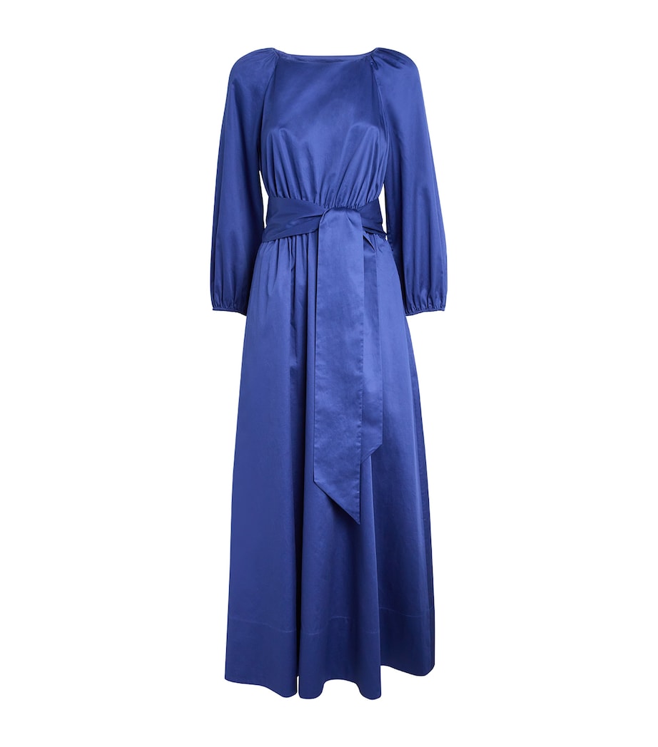 Cotton Belted Bellan Maxi Dress COBALT
