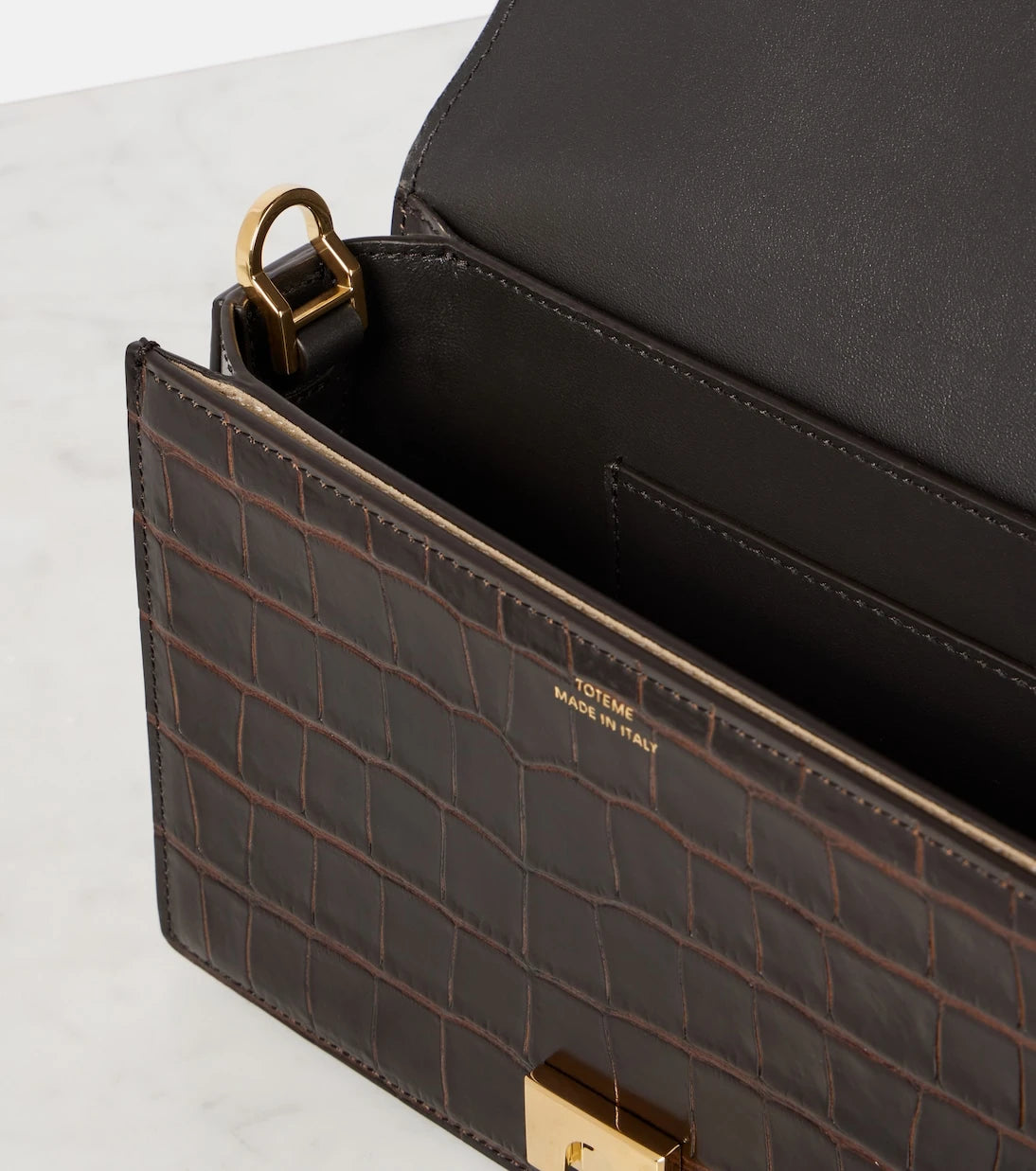 Toteme - T-Flap Mini croc-effect tote bag
