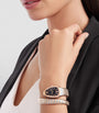 Rose Gold, Stainless Steel and Diamond Serpenti Tubogas Watch 35mm