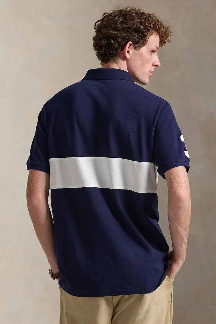 Памучна тениска с яка Polo Ralph Lauren