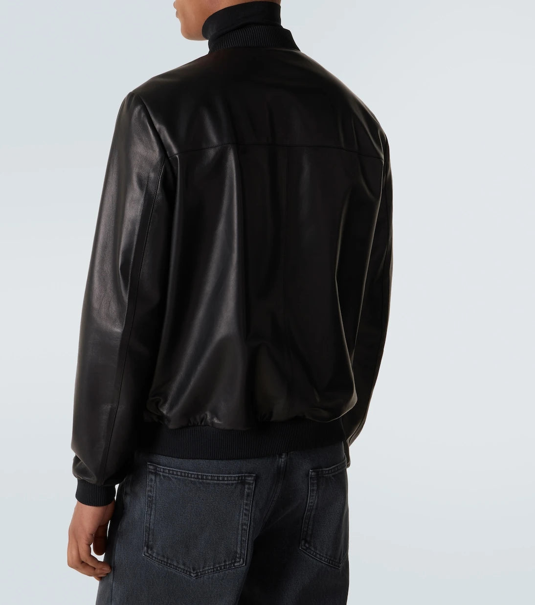Prada - Leather bomber jacket