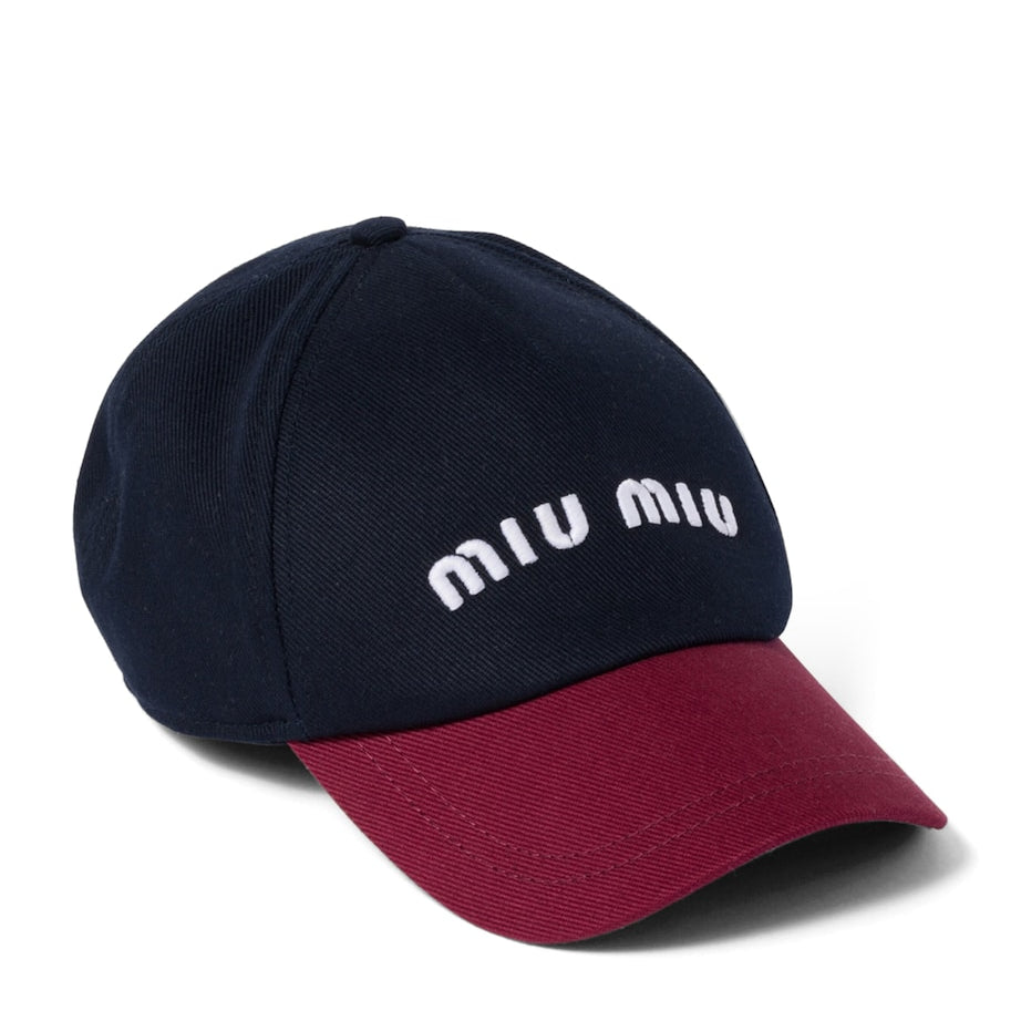 Blue Embroidered Logo Baseball Cap