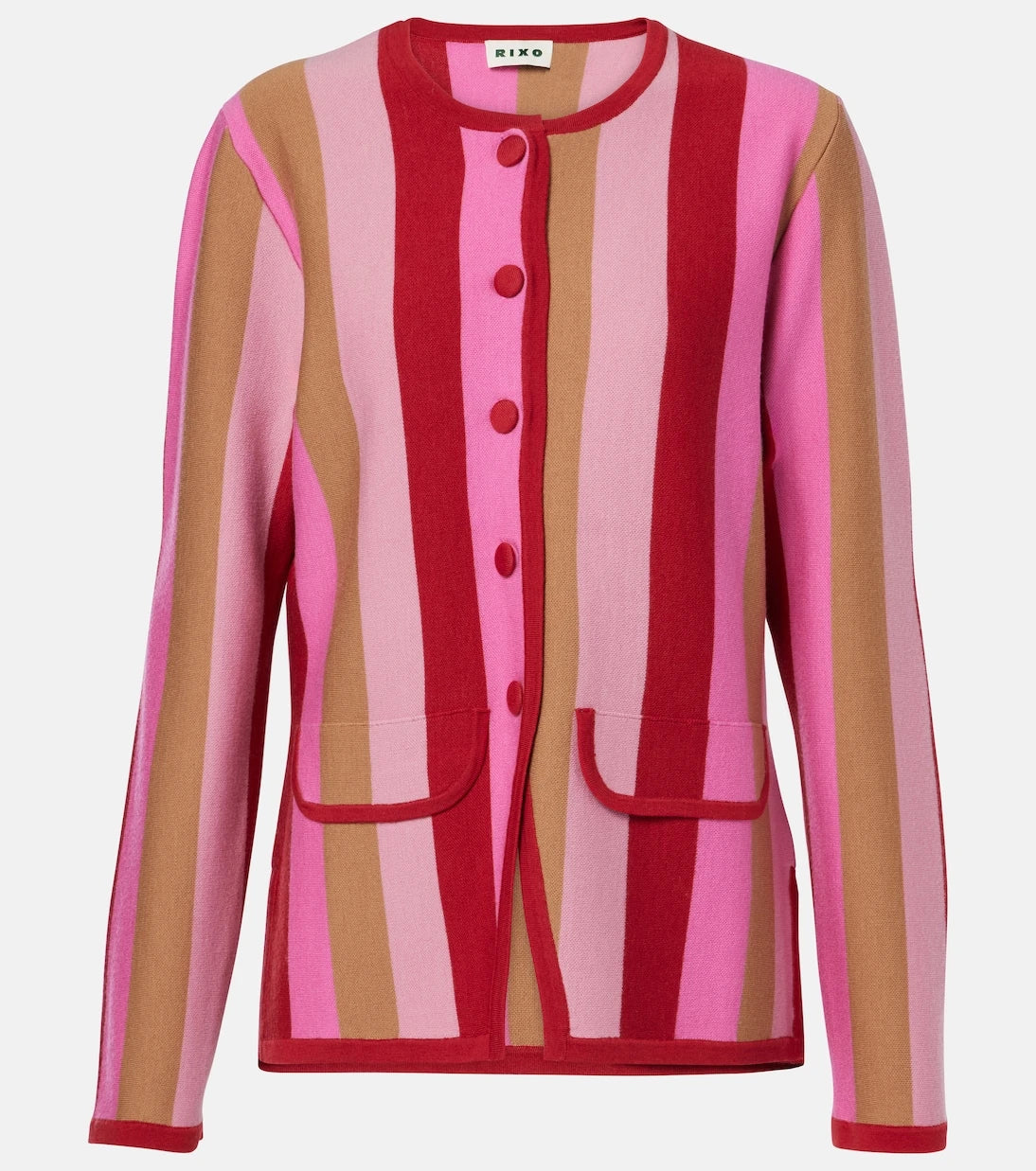 Rixo - Mirja striped wool-blend cardigan