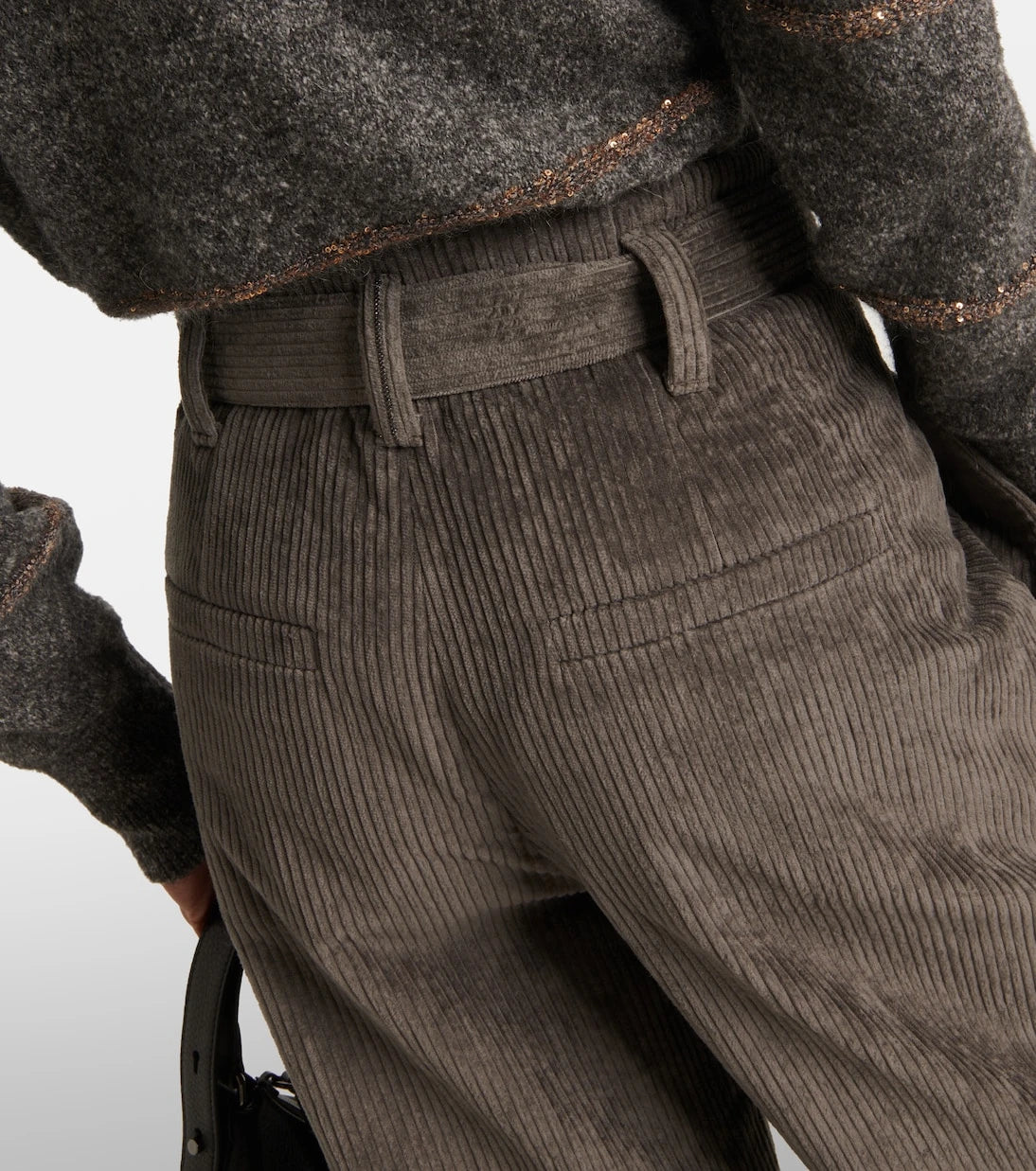 Brunello Cucinelli - High-rise cotton tapered pants