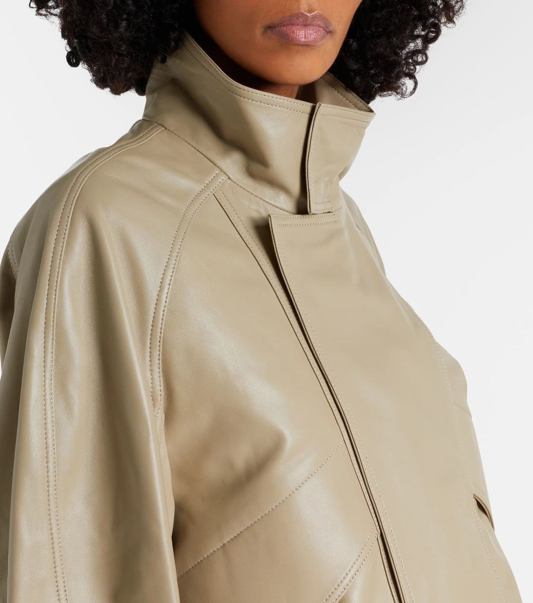 Nour Hammour - Ariste leather bomber jacket