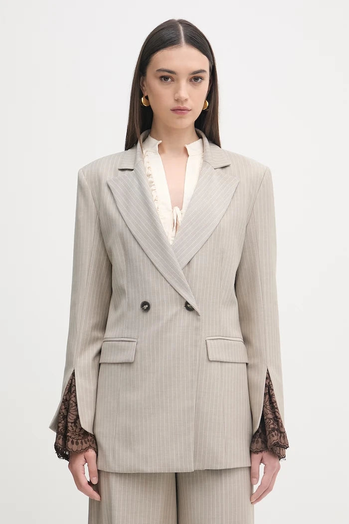Haveone kadın çift düğmeli blazer ceket