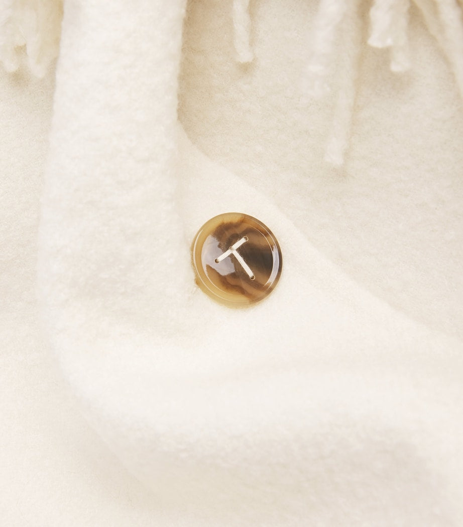 Toteme White Wool-Blend Scarf Jacket