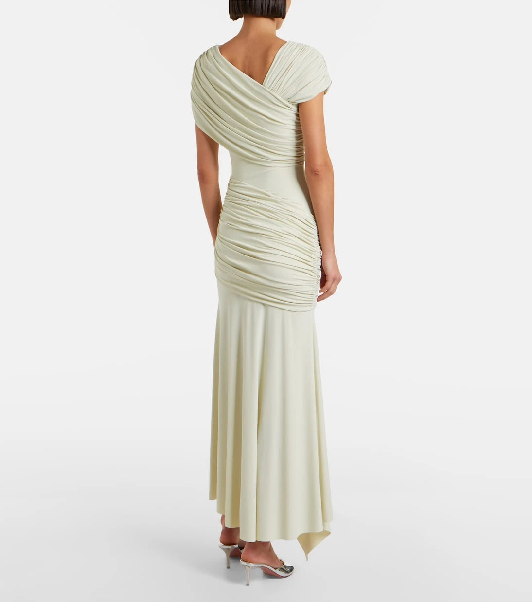 De La Vali - Hela draped asymmetric jersey midi dress